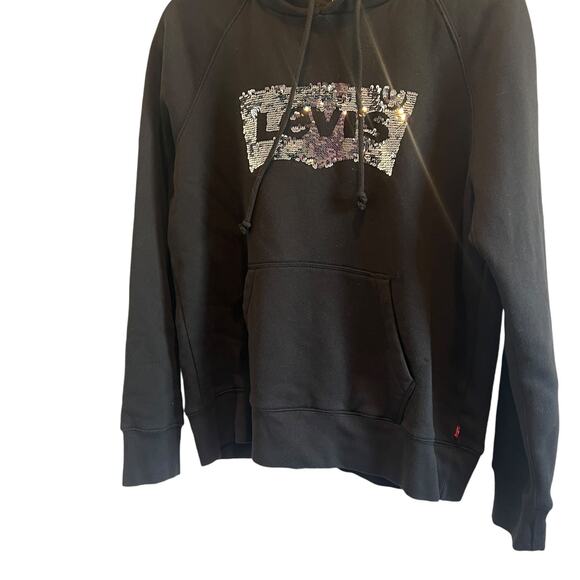 NWT LEVI'S SEQUIN S LOGO SPORT HOODIE - Picture 3 of 7